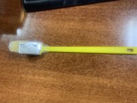 Кисть радиаторная, натуральная светлая щетина, желтая пластиковая ручка 1,5" (38мм)