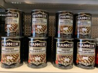 Эмаль по металлу KO Hammer Kremny RAL 8017 шоколад 500C 0,8 кг