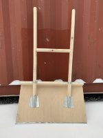 Лопата движок деревянная для уборки снега 75*45