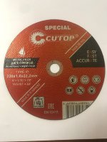 спец. диск отрезной по металлу из нерж. стали Т41-230х1,6х22,2мм Cutop Profi Plus S Профессиональный 