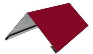 Планка конька плоского для металлочерепицы 145*145 0.45мм 2М  RAL3005 красное вино