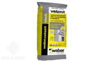 WEBER Vetonit Блок 25кг Цементный клей для тонкошовной кладки ячеистых блоков и кирпича